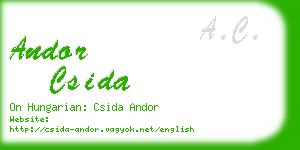 andor csida business card